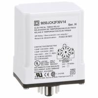 SCHNEIDER Time Delay Relay: Socket Mounted, 24V AC/DC, 10 A, 11 Pins/Terminals, 0.1 sec – 30 sec (MPN 9050JCK2F30V14). Key specifications — Contact Rating (AC): 10 A @ 120/240V; Brand: SCHNEIDER.