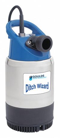 GOULDS Plug-In Utility Pump: 1 hp, 3/16 in Max. Dia. Solids, Continuous Duty, 115V AC, Polyurethane (MPN 2DW1011). Key specifications — Shaft Seal Material: Carbon/Ceramic/Silicon Carbide; Impeller Material: Polyurethane; Rated Voltage: 115V AC; Brand: GOULDS.