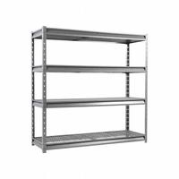 APPROVED VENDOR General Purpose Boltless Metal Shelving: Standalone, Extra Heavy Duty, 72 in x 24 in (MPN ATLAS722472-4G2000). Key specifications — Finish: Powder Coated; Maximum Post Load Capacity: 8000 lb; Decking Material: Steel; Color: Grey Vein; Beam Profile: Standard; Brand: APPROVED VENDOR; Duty Rating: Extra Heavy Duty; Side Panel: Open.
