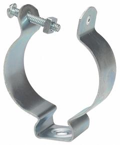 Conduit & Cable Hanger - Screw-On: Zinc Plated, 2 in Trade Size, BL1450. Key specifications — Color: Gray; Compatible Conduit Trade Size: 2 in; Compatible Conduit Type: EMT; RMC; Compatible Nominal Conduit/Pipe Size: 2 in; Compatible Pipe Size: 2 in; Finish: Zinc Plated; For Use With: Strut Attachment.