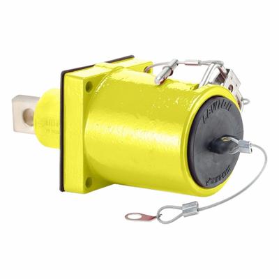 LEVITON Single Pole Receptacle: Yellow, Straight 45° Clevis Pin Mating - Receptacles with Bus Bar Terminations