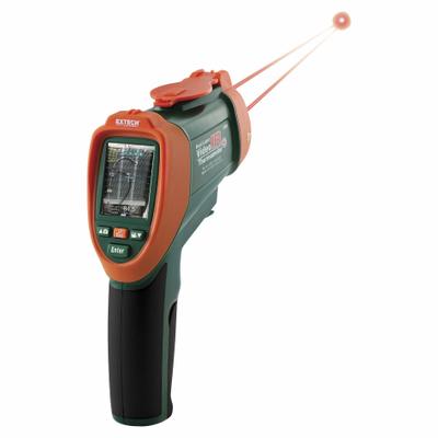 EXTECH Video IR Thermometer: VIR50, Avg/Difference/Max Temp/Min Temp, Adj @ 0.10 to 1.00 - Standard Infrared Thermometers