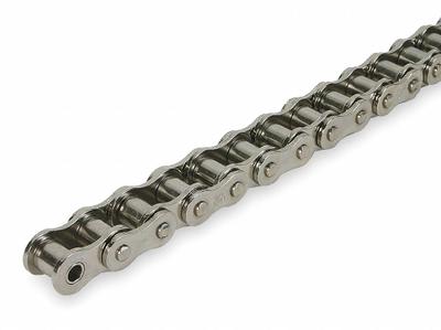 Dayton Roller Chain: Single Strand, 60, 3/4 in Pitch, Steel, 10 ft Overall Lg - Anti-Corrosion Roller Chains
