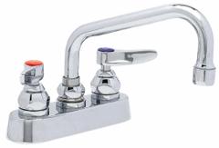 T&S BRASS Low Arc Laundry Sink Faucet: Centerset, Deck, Brass, 2.2 gpm Flow Rate, 2 Mounting Holes (MPN B-1110). Key specifications — Brand: T&S BRASS.