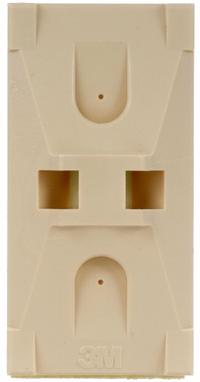 3M Cable Tie Mounting Base: 0.21 in Slot Wd, 0.18 in Slot Ht, 2 in L x 1 in W x 0.35 in H, 500 PK (MPN CTB2X1BGA-C). Key specifications — For Use With: Miniature, Intermediate and Standard Cable Ties; Size: 2 in L x 1 in W x 0.35 in H; Color: Beige; Brand: 3M.