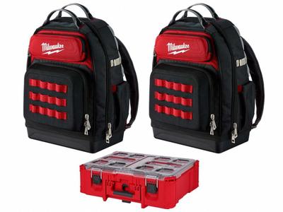 MILWAUKEE PACKOUT Tool Backpack Kit: 18 in W x 9 7/16 in D x 20 3/8 in H, Ballistic Nylon - PACKOUT Tool Backpacks