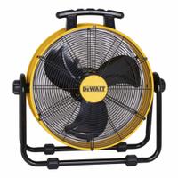 DEWALT Circulating Fan: 20 in Blade Dia, 120V AC, Mobile, 1/5 hp, Direct Drive, Steel (MPN DXF2043). Key specifications — Mobility: Mobile; Standards: CFD Compliant; Voltage: 120V AC; Brand: DEWALT.