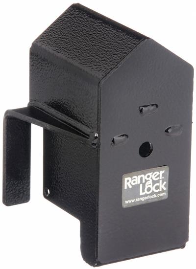 RANGER LOCK Padlock Guard with Lock: Steel, Black, 5 in Guard Lg, 6 1/2 in Guard Wd - Padlock Guards with Lock