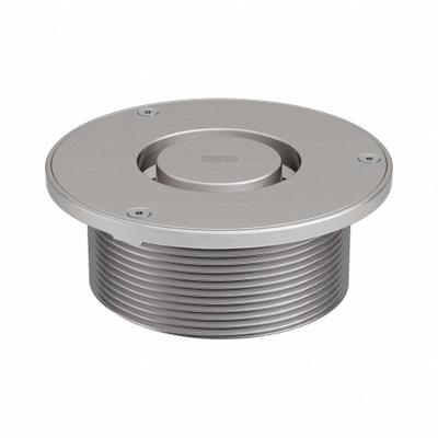 ZURN Strainer: Round, Stainless Steel, Unfinished, 6 in Overall Dia - Institutional Floor Drain Grates