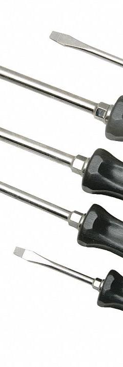 ABILITY ONE Integrated Hex Bolster Screwdriver Set: 1-10 Pieces, 6 Pieces, Slotted Tip, Cushion Grip (MPN 5120-01-630-1174). Key specifications — attr1205274: ABILITY ONE; attr1205269: 3/16-3/8 in.