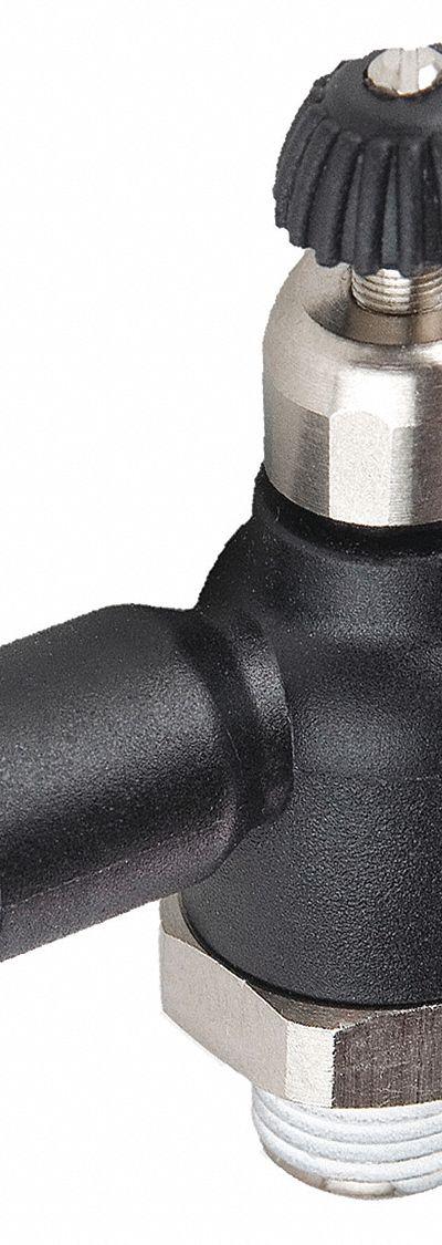 LEGRIS Compact Flow Control: Elbow Fitting - Compact Elbow-Style Flow Control Valves