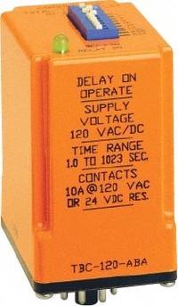 ATC DIVERSIFIED ELECTRONICS Voltage Sensor Relay: Panel Mounted, 8 Pins/Terminals, 10 A, 120V AC/DC (MPN TBC120ABA). Key specifications — Contact Rating (AC): 10 A @ 250V AC; Contact Rating (DC): 10 A @ 24V DC; Brand: ATC DIVERSIFIED ELECTRONICS.