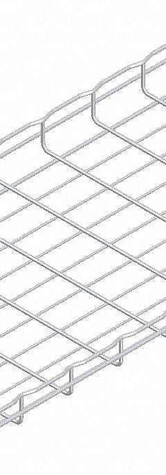 CABLOFIL Wire Mesh Cable Tray: 18 in Wd, 2 in Ht, 10 ft Lg, 91 lb, Steel, Zinc Plated (MPN CF54/450EZ). Key specifications — Material: Steel; Manufacturer Part Number: CF54/450EZ; Brand: CABLOFIL; Finish: Zinc Plated; Item [MERCH]: Wire Mesh Cable Tray.