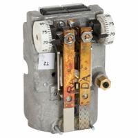 JOHNSON CONTROLS Pneumatic Thermostat: 55° to 85°F, 2 Pipes, High Volume Pipes/Air Flow Output (MPN T-4756-202). Key specifications — Pneumatic Thermostat Type: Heating And Cooling; Temperature Control Range: 55° to 85°F; Number of Pipes/Air Flow Output: 2 Pipes, High Volume; Thermostat Action: Direct - 15 psig, Reverse - 20 psig; Mounting Direction/Includes Cover: Vertical, No; Brand: JOHNSON CONTROLS.