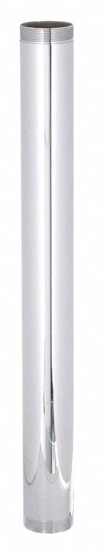 APPROVED VENDOR Extension: Brass, Chrome, Silver, 1 1/4 in Nominal Pipe Size - Drain Length Extensions