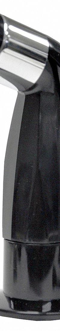DANCO Kitchen Sprayer: Plastic, Black, 3 1/2 in Overall Lg, 1/2" Connection Size, NPSM, Guide (MPN 9D00010345). Key specifications — Inlet Connection Type: NPSM; Brand: DANCO; Connection Size: 1/2"; Color/Finish: Black; Includes: Guide; Material: Plastic; Product Type: Kitchen Sprayer.