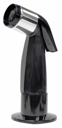 DANCO Kitchen Sprayer: Plastic, Black, 3 1/2 in Overall Lg, 1/2" Connection Size, NPSM, Guide (MPN 9D00010345). Key specifications — Inlet Connection Type: NPSM; Brand: DANCO; Connection Size: 1/2"; Color/Finish: Black; Includes: Guide; Material: Plastic; Product Type: Kitchen Sprayer.
