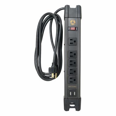 SOUTHWIRE Power Strip: 5 Outlets, 8 ft Cord Lg, 15 A Current, Not UL Rated for Healthcare - Industrial Surge Protectors