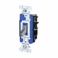 HUBBELL Wall Switch: Toggle Switch, 3-Way, Maintained, Gray, 120/277V AC, 15 A (MPN CSB315STGY). Key specifications — Illuminated: No; Voltage Rating: 120/277V AC.
