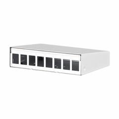 METZ CONNECT RJ45 Housing: Surface, Steel, RJ45, 8 Ports, Unequipped (MPN 130861-0802KE). Key specifications — Housing Material: Steel; Includes Connector: Unequipped; Mounting Type: Surface; Product Type: Module Housing; Connector Color: White; Connection Type: RJ45.