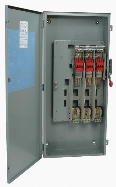 EATON Safety Switch: Fusible, 100 A, Three Phase, 600V AC, Galvanized Steel - Fusible Safety Switches