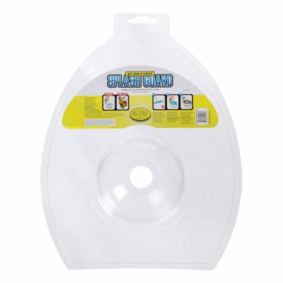 BIG JOHN Plunger Splash Guard: Universal, Plastic, Clear, 18 in Overall Lg, 14 in Overall Wd - Splash Guards for Toilets