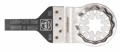 FEIN Oscillating Tool Blade: 3/8 in Blade Wd, 3 13/16 in Overall Lg, Bi-Metal - Starlock Mounted Blades
