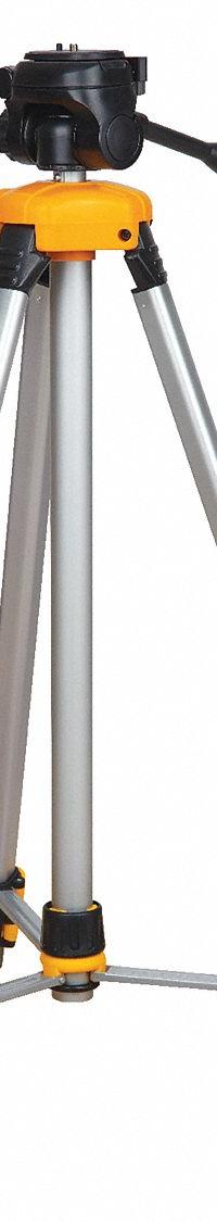 DEWALT Tripod: 3 3/16 ft – 6 ft, Laser Levels, Flat Head, Case/Removable Thread Mount Connector (MPN DW0881T). Key specifications — attr938954: DEWALT; attr938956: Laser Levels; attr938960: Flat; attr938961: Case; attr938962: Aluminum; attr938963: 1/4"-20.