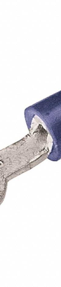 BURNDY Nylon Ring Terminal For 16 - 14 AWG: Blue, Nylon Insulation, #12/1/4 in Stud Size, 600 V (MPN TN1414). Key specifications — attr1308027: BURNDY; attr1356587: Funnel Entry.
