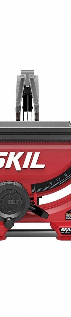 SKIL Table Saw: 120 V AC Volt, 15 A Current, 12 in Left to 30 1/2 in Right, -1°to 47° (MPN TS6308-00). Key specifications — attr1170599: SKIL.