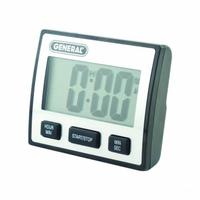 GENERAL Digital Timer Controller: 1 1/8 in x 3 1/2 in x 3 in, 1 1/8 in Overall Dp, 3 in Overall Wd (MPN TI110). Key specifications — Clock Function Included: No; Count Direction: Count Down; Features: Removable Stand and Magnet; Digital Display Screen Type: LCD; Alarm Type: Audible; Brand: GENERAL; Maximum Time Setting: 19 hrs, 59 minutes.