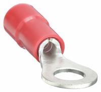 GRAINGER Ring Terminal: Red, Vinyl Insulation, #8 Stud Size, 22 AWG to 16 AWG Wire Sizes, 600 V (MPN 5WHG3). Key specifications — attr1308027: GRAINGER; attr1356587: Funnel Entry.
