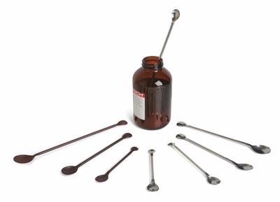 APPROVED VENDOR Double-Ended Sampling Spoon: Non-Sterile, Stainless Steel, 3 mL_1.6 mL Capacity - mL - Stainless Steel Lab Scoops & Spoons