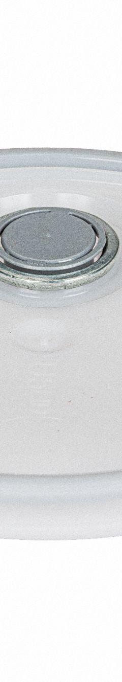 BASCO Pail Lid: Snap-On/Spout, 12 1/8 in Overall Dia, White, HDPE, FDA Approved/UN 1H2/Y1.5/30 (MPN ROP2100CVRN-S-D). Key specifications — attr1265148: 1H2/Y1.5/30; attr1188872: BASCO; attr1265149: Not Rated; attr1188855: 49EN35; attr1188854: HDPE; attr1188856: ROP2150-NM.