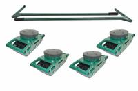 HILMAN ROLLERS Bull Dolly Kit: 72,000 lb, 7 7/8 in Deck Ht, 18 5/16 in L x 6 3/4 in W, Swivel (MPN RS-BSP-36P). Key specifications — Top Plate Surface: Rubber Padded; Includes: (2) Handles; Brand: HILMAN ROLLERS; Color: Green.