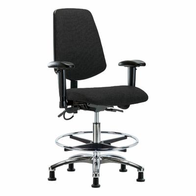 APPROVED VENDOR Task Chair: Fabric, Arms Included, Ht Range 21 1/2 in to 29 in, 18 1/2 in Seat Wd - Fabric ESD Chairs