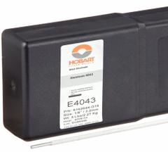 HOBART Stick Electrode: Aluminum, E4043, 1/8 in x 14 in, 5 lb (MPN 6ETK2). Key specifications — Brand: HOBART; Tensile Strength (As Welded): 14 ksi; Yield Strength (As Welded): 20 ksi.