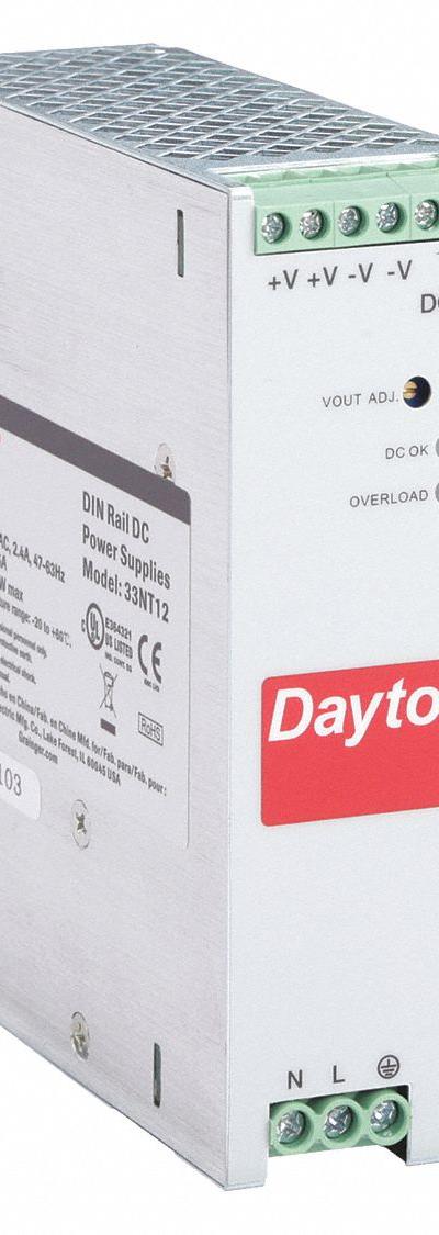 DAYTON DC Power Supply: DIN Rail - DIN Rail Mount DC Power Supplies