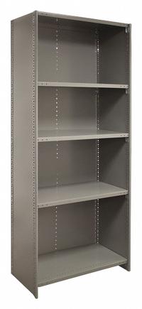 LYON Welded Posts and Side Sheet: 85 in Overall Ht, Steel, 24 ga, Gray, Boltless, 2 Pieces (MPN DDJ1075411). Key specifications — Brand: LYON; Color: Gray; Includes: Beaded.