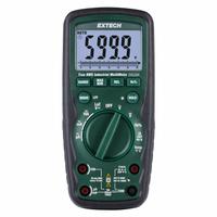 EXTECH Digital Multimeter: TRMS, CAT III 1000V/CAT IV 600V, 1,000 V Max AC Volt Measurement, IP67 (MPN EX520A). Key specifications — Instrument Counts: 4,000; Brand: EXTECH; Calibration Certificate Included: Not Included.