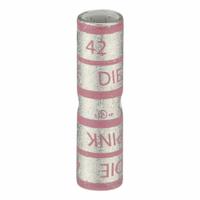 APPROVED VENDOR Open Barrel Splice: 1/0 AWG Wire Size, Pink Code, 2.02 in, Copper Barrel, 42 Die (MPN 22EZ35). Key specifications — Die Code: 42; Brand: APPROVED VENDOR; Color Code: Pink.