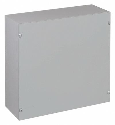 HOFFMAN Enclosure: Steel, 24 in x 20 in x 8 in, NEMA 1, Solid Cover, Screw On - Steel Indoor Enclosures with Screw-On Covers