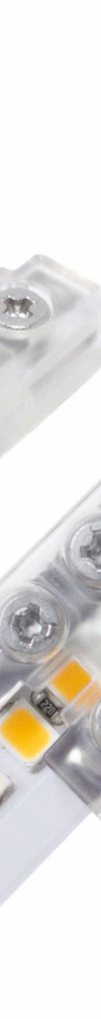 Tape Light Terminal Block Connector: 0.62 in Lg, Tape-To-Tape/Terminal Block, 16 AWG, 20 AWG (MPN DI-TB12-CONN-TTT-25B). Key specifications — Minimum Wire Gauge: 20 AWG; Brand: DIODE LED; Product Type: Tape Light Connector; Connection Type: Tape-To-Tape; Maximum Wire Gauge: 16 AWG.