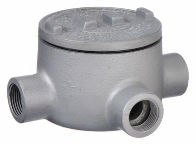 APPLETON ELECTRIC Conduit Outlet Body: Aluminum, GR, 1 1/4 in Trade Size, T Body - T Round Body - Tee Type