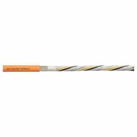 CHAINFLEX Servo Motor Cable: Orange, PVC Jacket, 1,000 V Volt (MPN CF220ULH100074). Key specifications — Conductor Grouping: (4)18 AWG/Shielded Twisted Pair AWG 22/ Shielded Twisted Pair AWG 22; Includes Ground: Yes; Overall Length: Order by the Foot; Minimum Bend Radius Factor - Fixed: 5 x OD; Minimum Bend Radius Factor - Flexible: 8 x OD; Brand: CHAINFLEX.