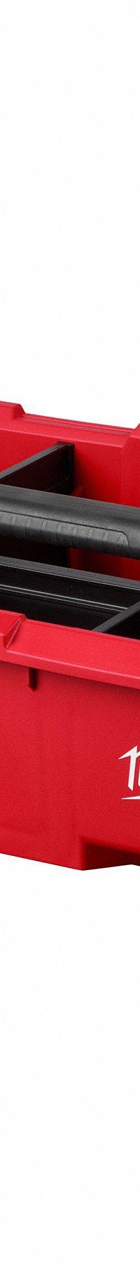 MILWAUKEE PACKOUT Tool Tray: 19 13/16 in W x 5 in H x 11 11/16 in L, Polymer, Black/Red, 5 Dividers (MPN 48-22-8045). Key specifications — attr1120253: MILWAUKEE; attr1120269: 61LA15; attr1120286: Milwaukee 48-22-8429; attr1120340: Polymer; attr1120341: Black; attr1120220: (4) Small Dividers.