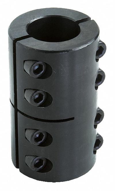 Dayton Rigid Shaft Coupling: 7/8 in Bore Dia 1, 7/8 in Bore Dia 2, For Round Shaft Type - Two-Piece Rigid Shaft Couplings