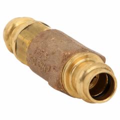 APOLLO Ball Cone Check Valve: Ball, Inline Valve Body, Bronze, 1 1/4 in Pipe Size, Press x Press (MPN 61LF10601PR). Key specifications — Ball Material: RPTFE; Brand: APOLLO.