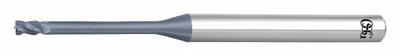 OSG Square End Mill: Carbide, WXL Coated, 4 Flute, 2.5 mm Mill Dia, 3.7 mm LOC - Pencil-Neck Carbide Square End Mills for Hardened Materials
