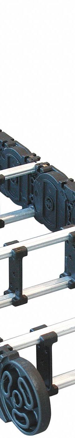 KABELSCHLEPP Cable and Hose Carrier: Open, 4 Channels, 1.5 in Cavity Ht, 8.5 in Cavity Wd, 60 in (MPN MC0650-8.50-RS-220-3V5). Key specifications — Brand: KABELSCHLEPP; Crossbar Material: Aluminum; Item: Cable and Hose Carrier; Series: M; Mounting Brackets Included: Without Mounting Brackets; Outside Width: 9.7 in; Outside Height: 2.2 in; Length: 60 in.